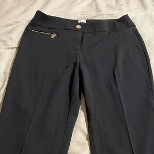 Anne Klein Black Women's Trousers with Gold Accent